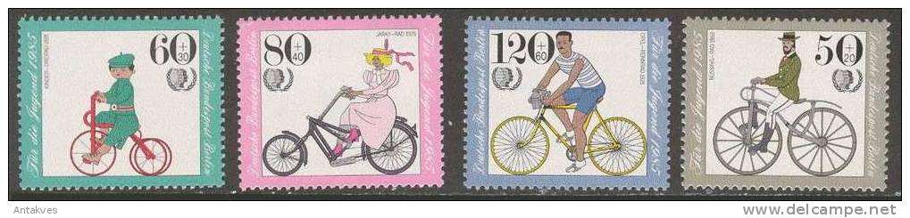 Deutsche Bundespost 1985 Cycling Set Of 4 MNH - Vélo