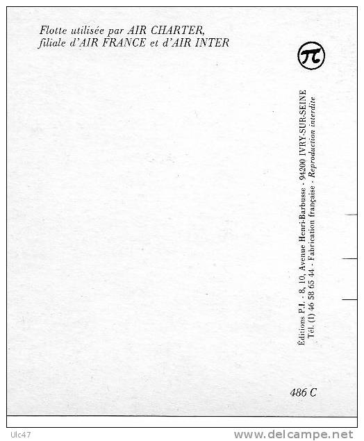 - AIR CARTER. - Flotte Utilisé Par AIR CHARTER, Filiale D'AIR FRANCE Et D'AIR INTER - Scan Verso - - 1946-....: Moderne