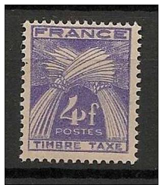 Taxe N°84 Gerbes 4f Violet - Neuf Luxe ** - 1859-1959 Nuevos