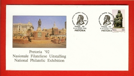 RSA 1992 Cover Mint National Philatelic Exhibition Pretoria 855 - Philatelic Exhibitions