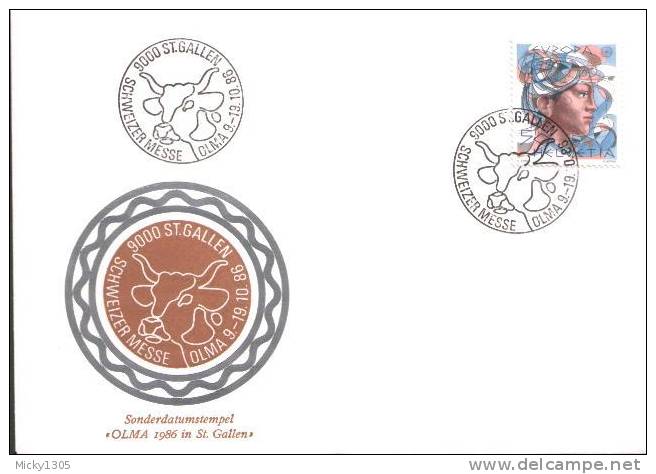 Schweiz / Switzerland - Sonderstempel / Special Cancellation (t118) - Cows