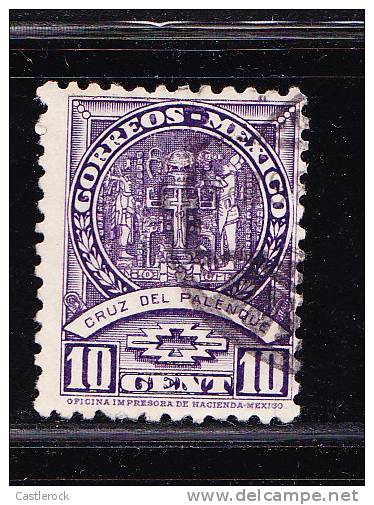 T)1935 MEXICO SCN 712A,USED,CROSS OF PALENQUE,UNWMK,CV 40 - Mexico