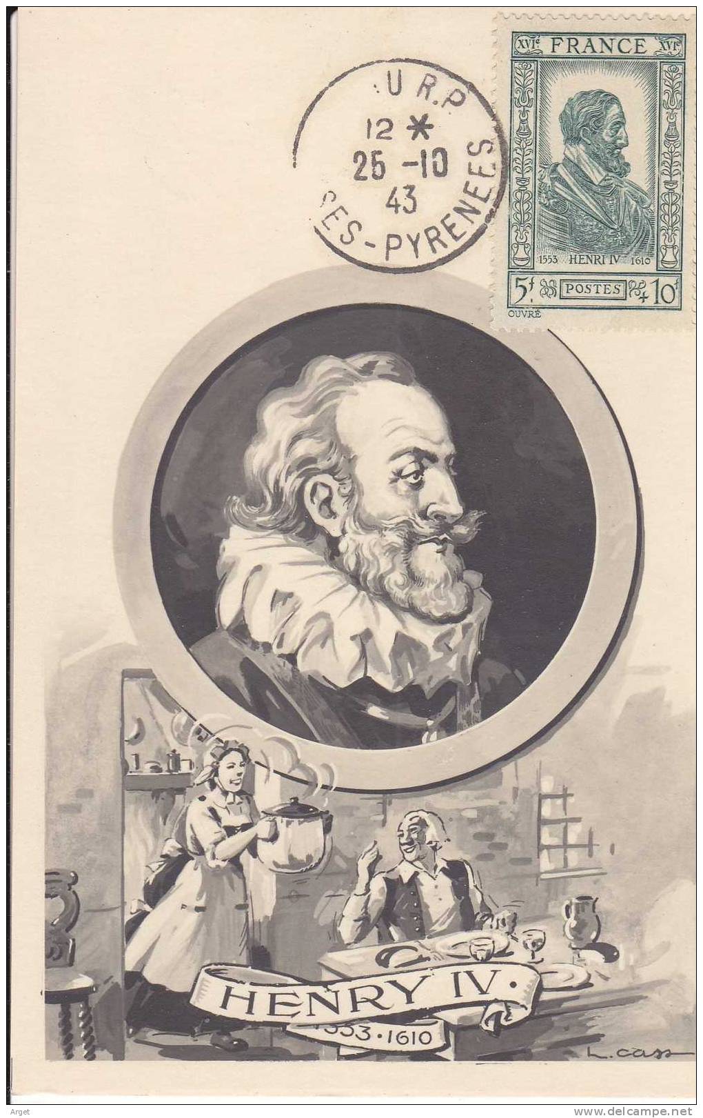 Carte Maximum  FRANCE  N° Yvert  592 (Henri IV) Obl  1er Jour (Ed Carmax) - 1940-1949