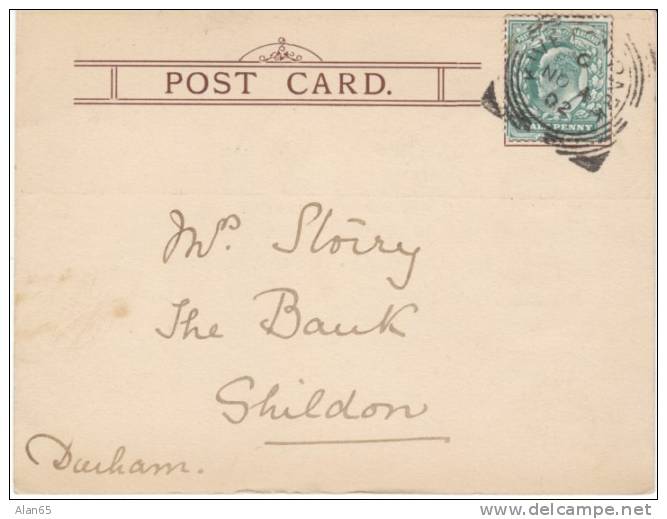 Canterbury Tales Literature, Mailed Kiveton Park To Shildon On C1900s Vintage Short ´Court´ Postcard - Fairy Tales, Popular Stories & Legends