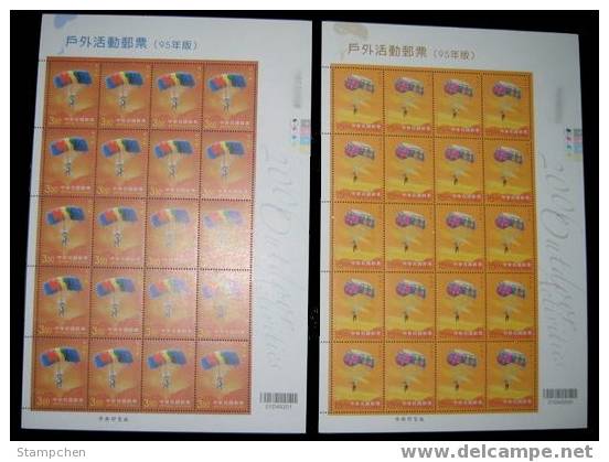 2006 Outdoor Activities Stamps Sheets Parasailing Aircraft Paragliding Hang Gliding Sport - Sonstige (Luft)