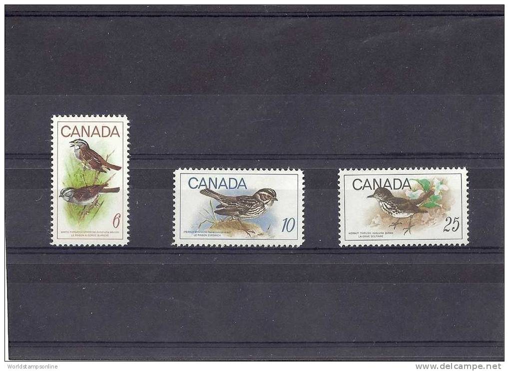 Canada, Serie 3, Year 1969, SG 638-640, Birds, MNH/PF - Neufs