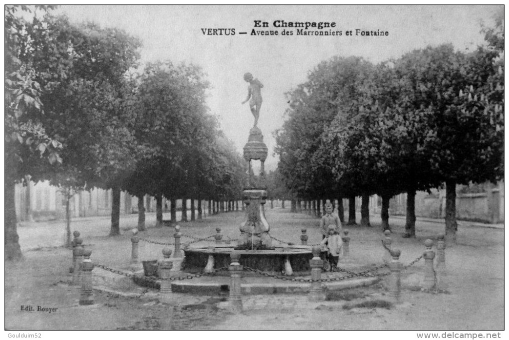 Avenue Des Marronniers Et Fontaine - Vertus