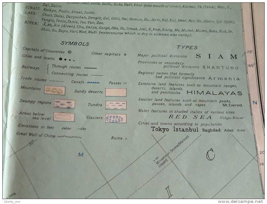 ASIA - Azië ( Copyright 1933 By The National Geographic Society, Washington, D.C. ) See Photo For Details ! - Monde