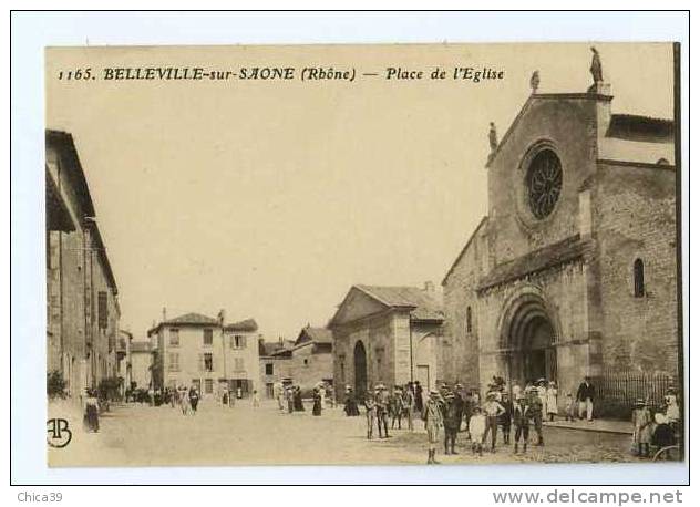 013543  -  BELLEVILLE-sur-SAONE  -  Place De L'Eglise - Belleville Sur Saone