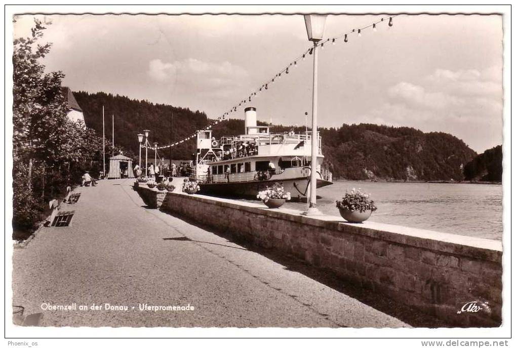 GERMANY - Obernzell , Promenade And Boat, No Stamps - Passau