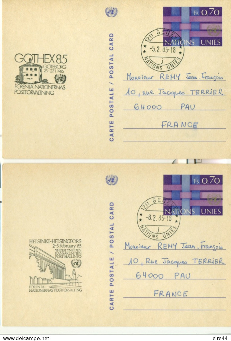 United Nations Switzerland 10 Postal Stationery Sweden Denmark Nederland North Europe - Autres & Non Classés