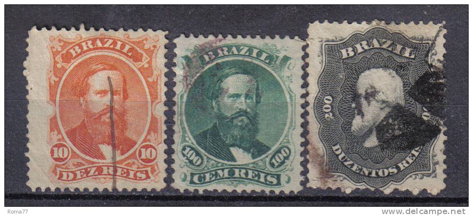 SS2894 - BRASILE 1866 , Tre Piccoli Valori - Used Stamps