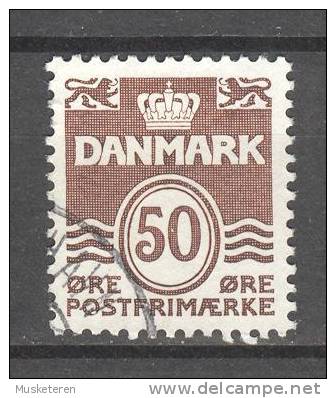 Denmark 1974 Mi. 572  50 Ø Numeral W. Hearts Wellenlinien - Oblitérés