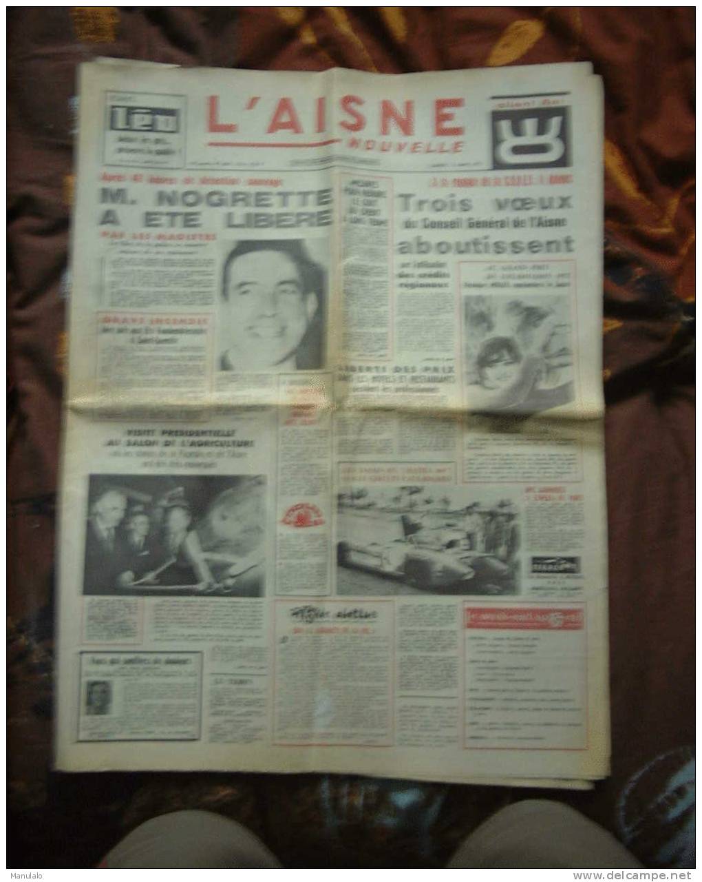 Journal - L´aisne Nouvelle - Samedi 11 Mars 1972 - Autres & Non Classés