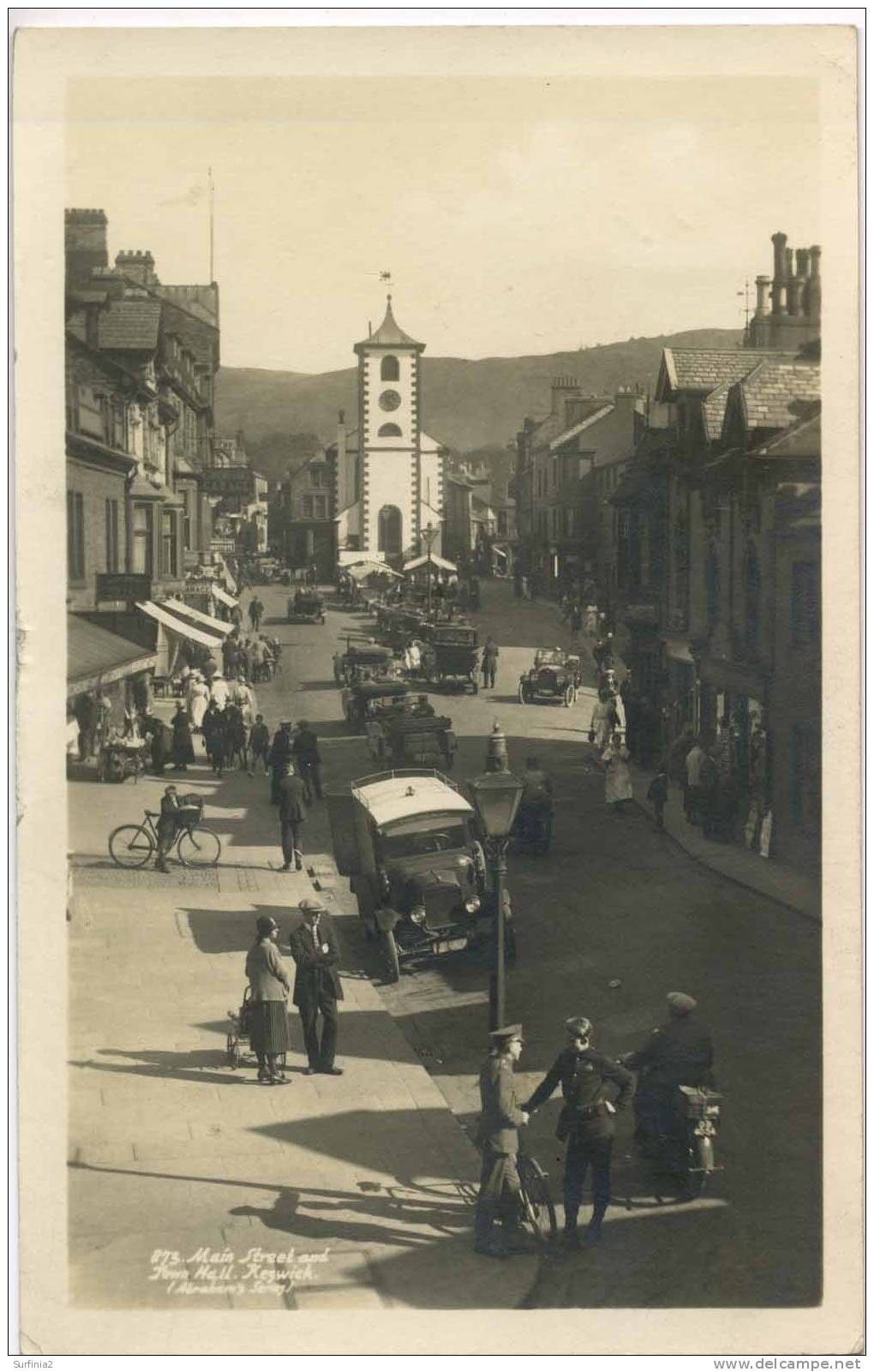 KESWICK - MAIN STREET AND TOWN HALL RP  Cu24 - Andere & Zonder Classificatie