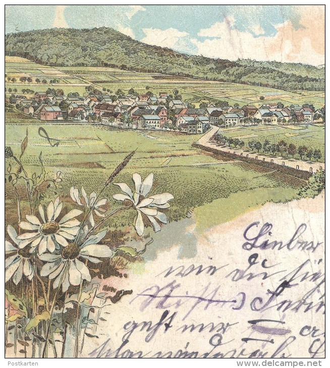 ALTE LITHO POSTKARTE GRUSS AUS NISTER HACHENBURG NISTER-HAMMER Stempel Feldpost Postmark Crefeld Cpa Postcard AK - Hachenburg