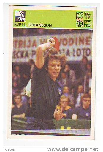 Svijet Sporta Cards - Kjell Johansson  193 - Tennis De Table