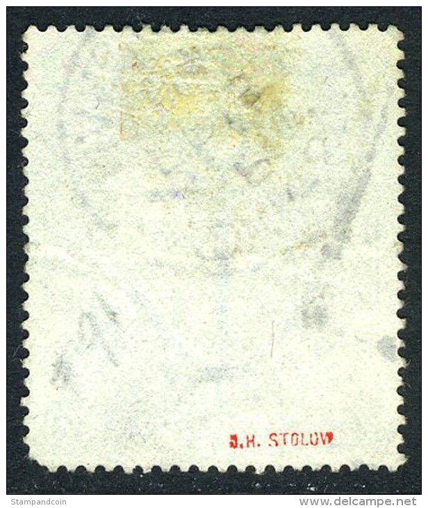 Great Britain #91a (SG #135) Plate #1 Used 10sh White Paper Victoria From 1882-83, Expertized - Oblitérés