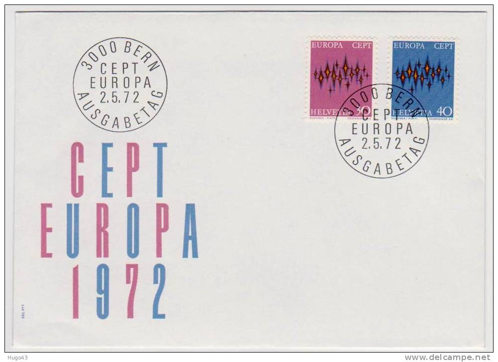 SUISSE EN 1972 - EUROPA CEPT - 1972