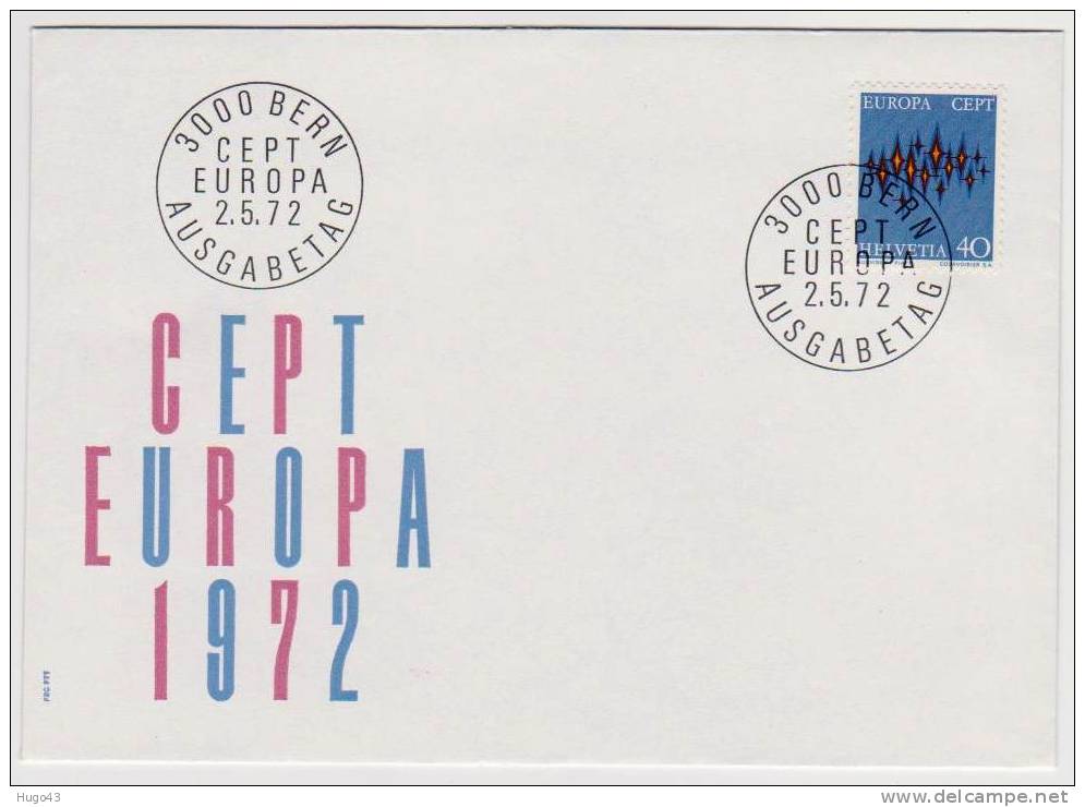 SUISSE EN 1972 - EUROPA CEPT - 1972