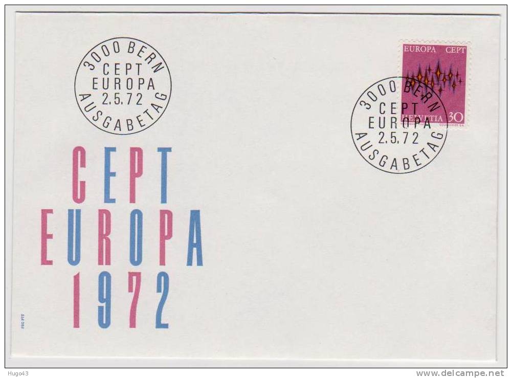 SUISSE EN 1972 - EUROPA CEPT - 1972