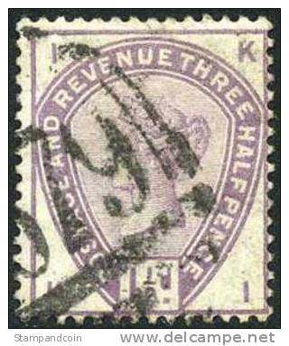Great Britain #99 (SG #188) Used 1-1/2p Lilac Victoria From 1884 - Oblitérés