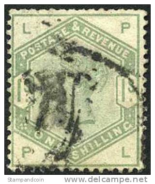 Great Britain #107 (SG #196) Used 1sh Green Victoria From 1884 - Oblitérés