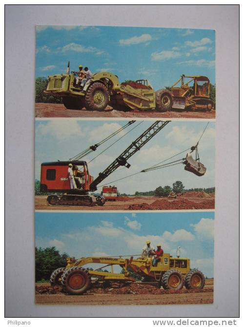 National School Of Heavy Equipment Operation  Charlotte NC    Early Chrome  {Front & Back Photos Of Card} - Charlotte