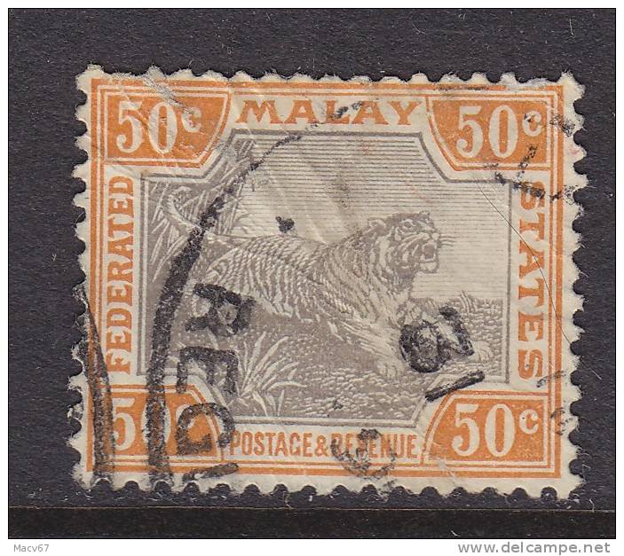 Malay 71  (o)  Wmk 4 Script CA  TIGER - Federated Malay States