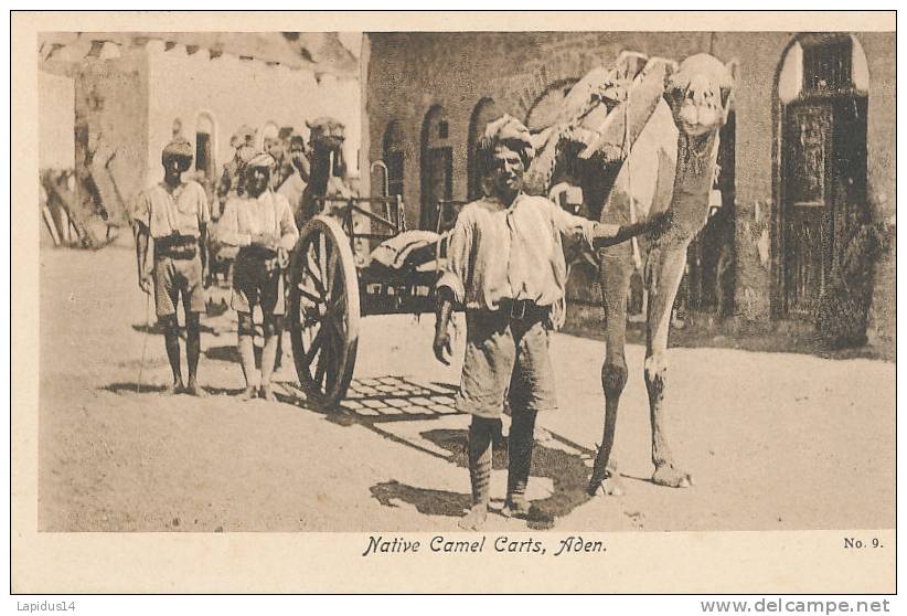 U 717 / CPA   ASIE - YEMEN -   NATIVE CAMEL CARTS  - ADEN - Yemen