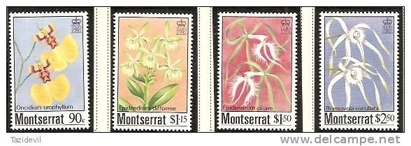 MONTSERRAT - 1985 Orchids. Scott 554-7. MNH ** - Montserrat
