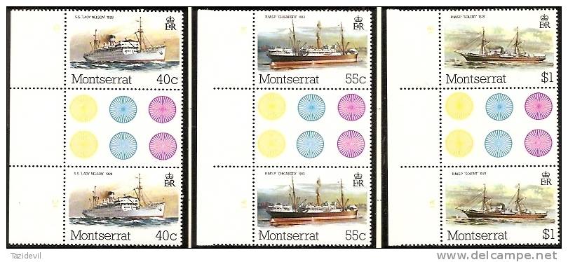 MONTSERRAT - 1980 Ships In Gutter Pairs. Scott 428-31. MNH ** - Montserrat