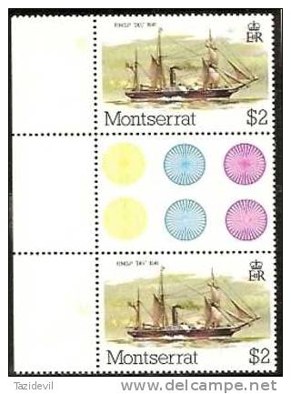 MONTSERRAT - 1980 Ships In Gutter Pairs. Scott 428-31. MNH ** - Montserrat
