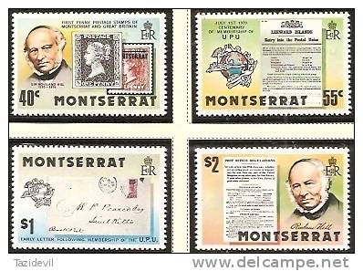 MONTSERRAT - 1979 Rowland Hill. Scott 406-9. Mint Lightly Hinged * - Montserrat