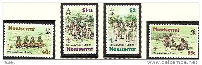 MONTSERRAT - 1979 Scouts. Scott 397-400. MNH ** - Montserrat