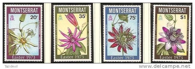 MONTSERRAT - 1973 Easter - Passion Flower. Scott 288-91. MNH ** - Montserrat