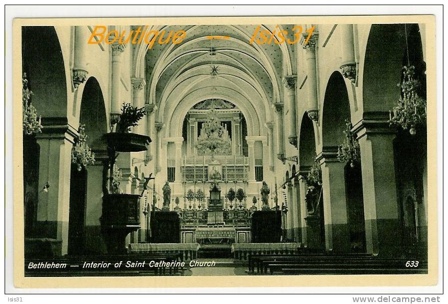 Palestine  - RF22064 - Bethlehem  -  Intérieur De L´Eglise Sainte Catherine -  Bon  état - Palestine