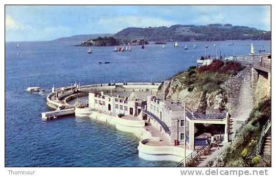 PLYMOUTH  - THE LIDO SWIMMING POOL AND DRAKE´S ISLAND -  SMD  - 1963 -  BELLE CARTE  PHOTO- - Plymouth