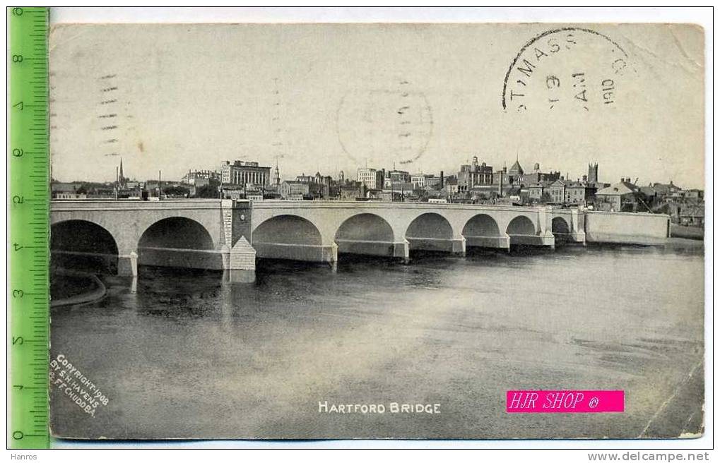 Hartford Bridge Gel. 8.01.1910/ Hartford. Conn. - Hartford