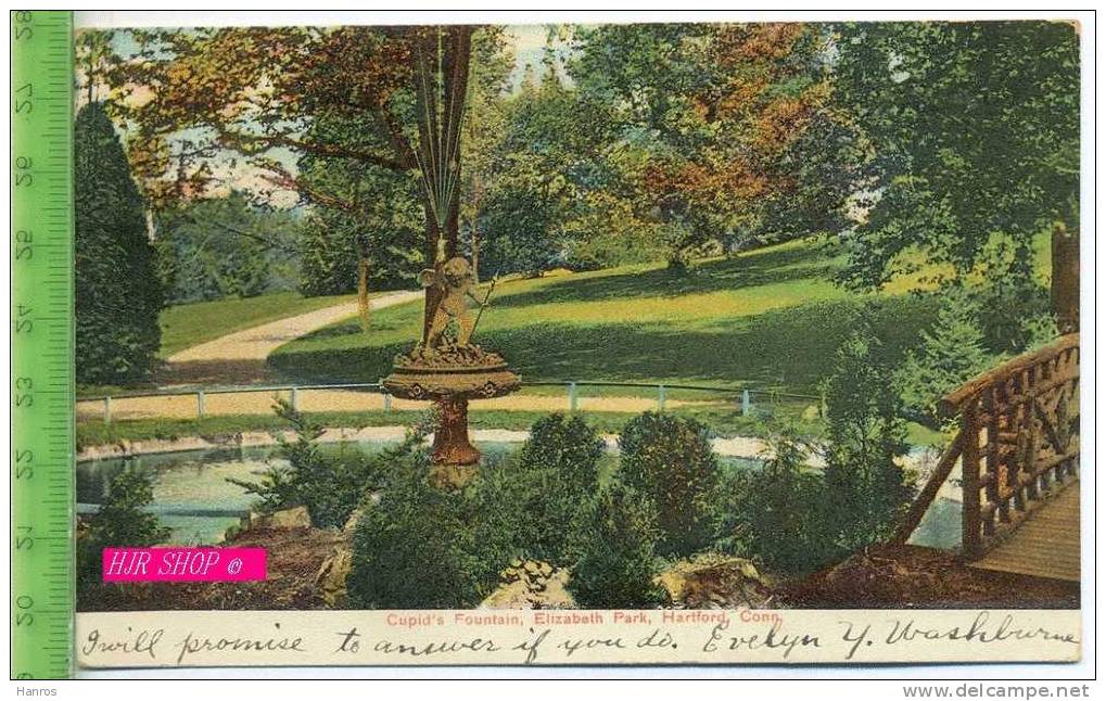 Cupid`s Fontain, Elizabeth Park, Hrtford, Conn., Gel. 15.06.1909 / Hartford.Conn. - Hartford