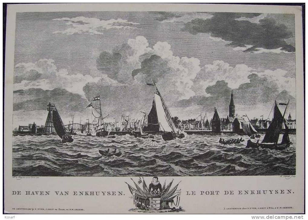 CP De ENKHUIZEN " De Haven Van ... 1780 " . - Enkhuizen