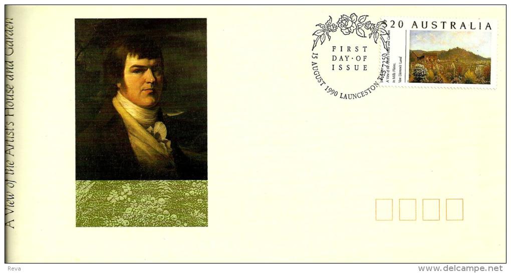 AUSTRALIA FDC LANDSCAPE PAINTING ARTIST HOUSE 1 STAMP HFV $20  DATED 15-08-1990 CTO SG? READ DESCRIPTION !! - Covers & Documents