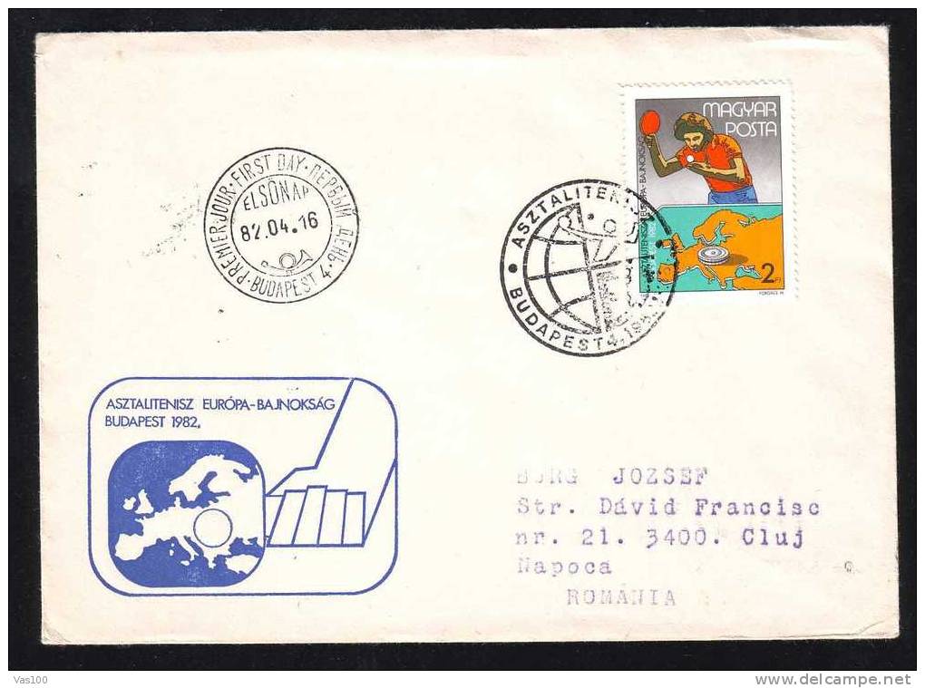 Ungaria FDC 1982 With Table Tennis. - Table Tennis