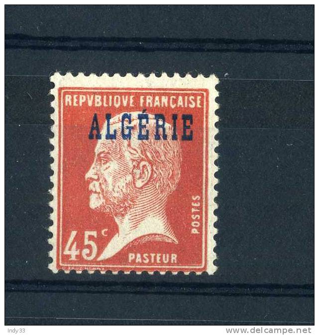 - FRANCE COLONIES . ALGERIE . TYPE PASTEUR  SURCHARGE 1924 . NEUF AVEC CHARNIERE - Ongebruikt