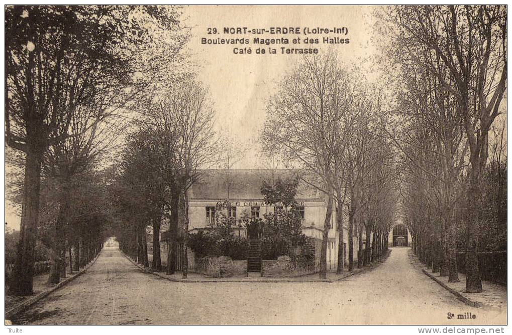 NORT-SUR-ERDRE BD DES MAGENTA ET DES HALLES CAFE DE LA TERRASSE ANIMEE - Nort Sur Erdre