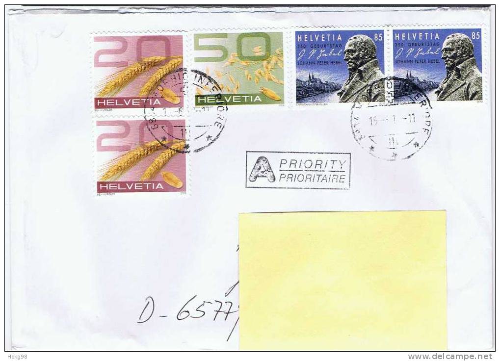 CH Schweiz 2008 2010 Mi 2070-71 2153 Brief - Storia Postale