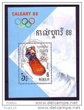 Bloc Du Cambodge, Jeux Olympiques De Calgary, 1988, Bobsleigh - Inverno1988: Calgary