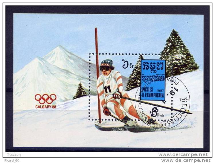 Bloc Du Cambodge, Jeux Olympiques De Calgary, 1988, Ski - Winter 1988: Calgary