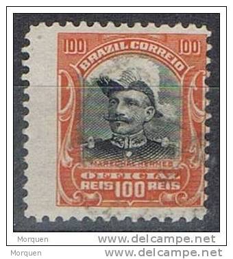 2 Sellos Brasil 10.000 Y 100 Reis Correo Oficial, Num 13 Y 17 */º - Neufs