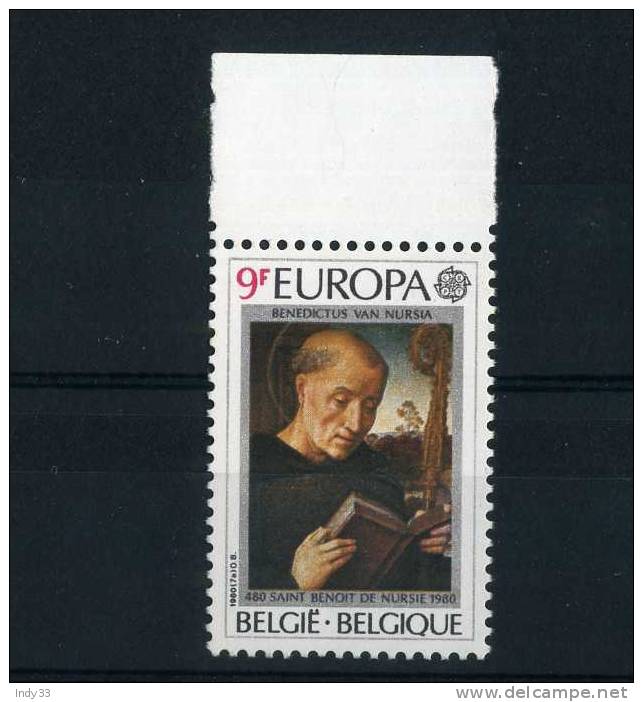 - BELGIQUE . TIMBRE EUROPA 1980 . NEUF SANS CHARNIERE - 1980